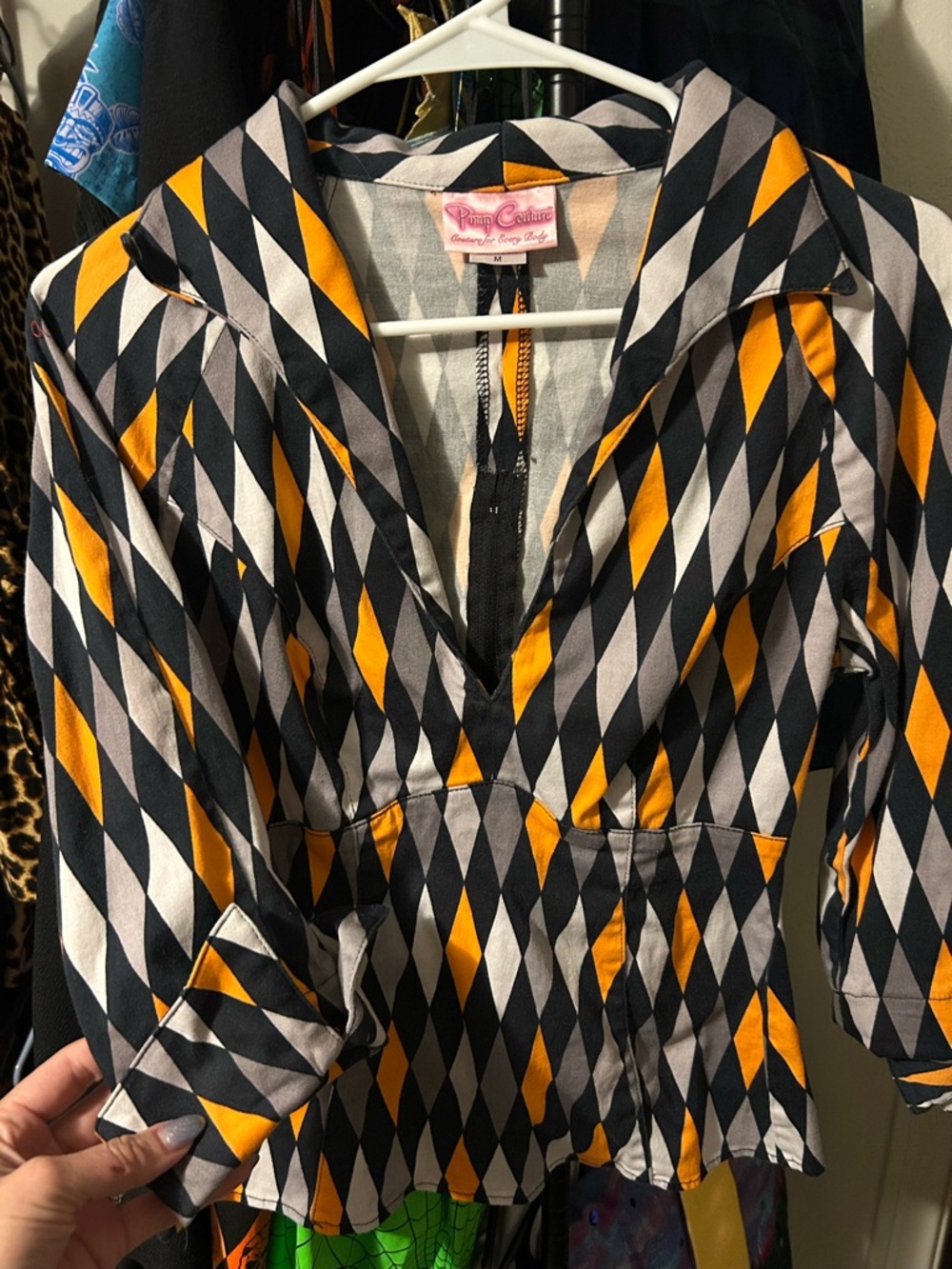 Pinup Couture Harlequin blouse